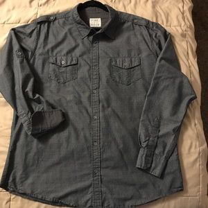 Mens fashion shirt XXL black/grey
